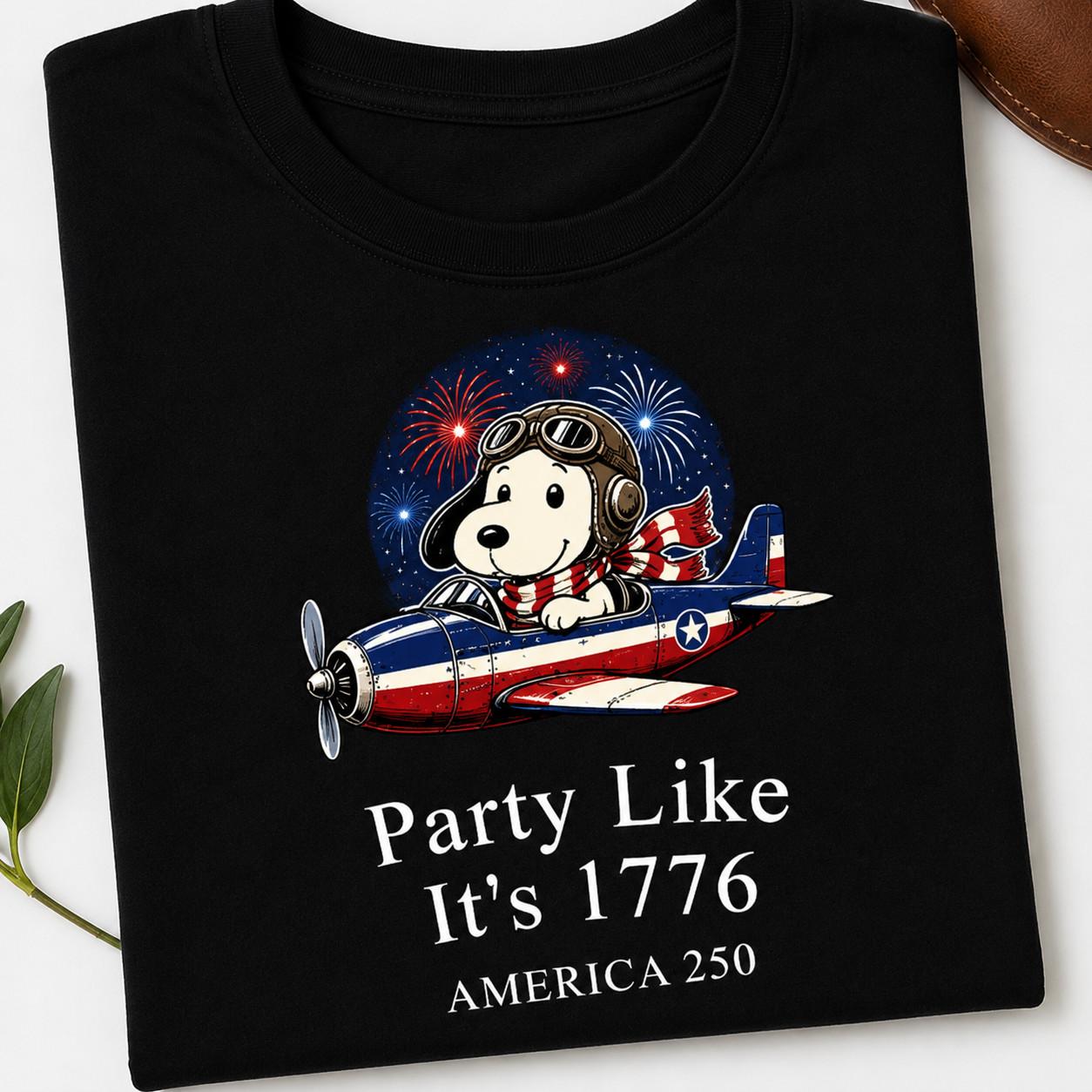 Patriotic USA Flag 250th Anniversary Graphic Tee S