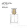 Square Transparent Glass Perfume Bottle - 25ml/50ml Spray & Water Replenishment
