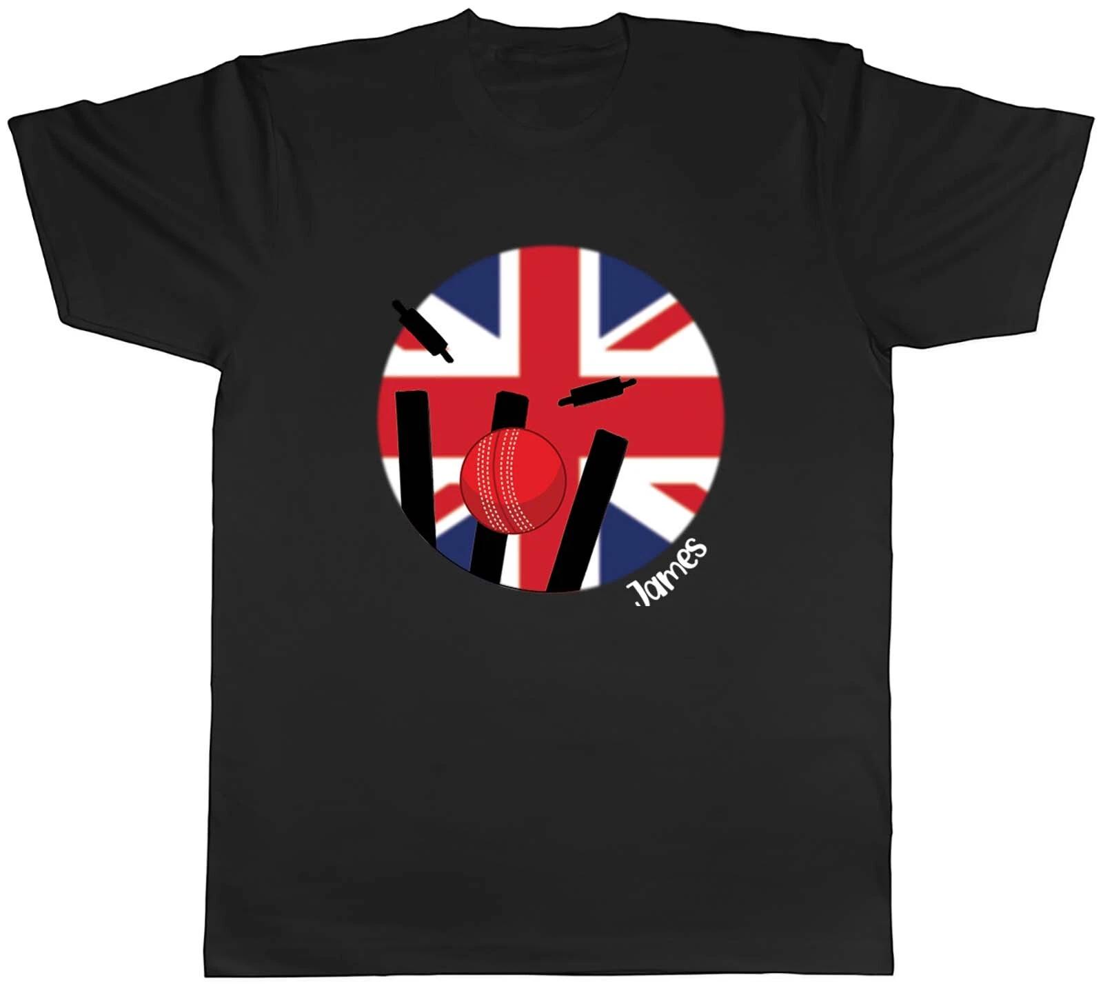 Personalised Cricket England Sports Mens Unisex T-Shirt Tee Gift XS