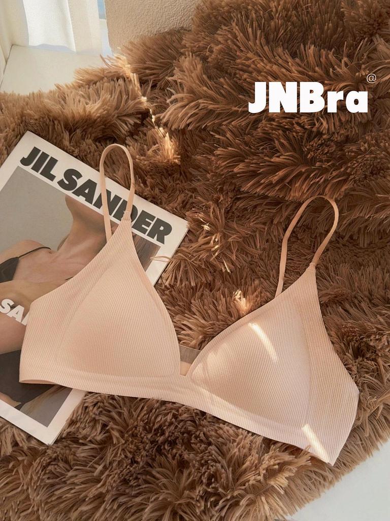 Best-Selling Thin Strap Deep V-Neck Triangle Cup Bra for Small Busts – Stylish Summer Back Design