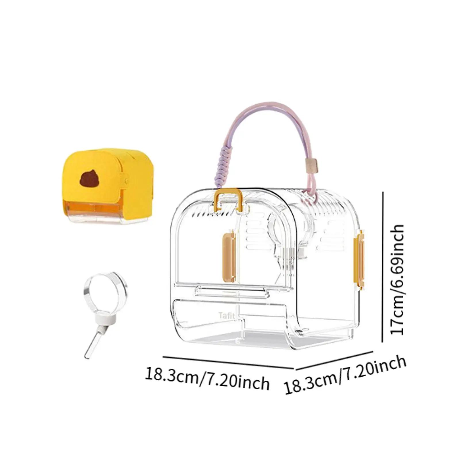 

Hamster Travel Carrier Cage Small Animal Carrier Cage with Water Bottle Small Pet Outgoing Cage for Mice Squirrel Hedgehog жовтий