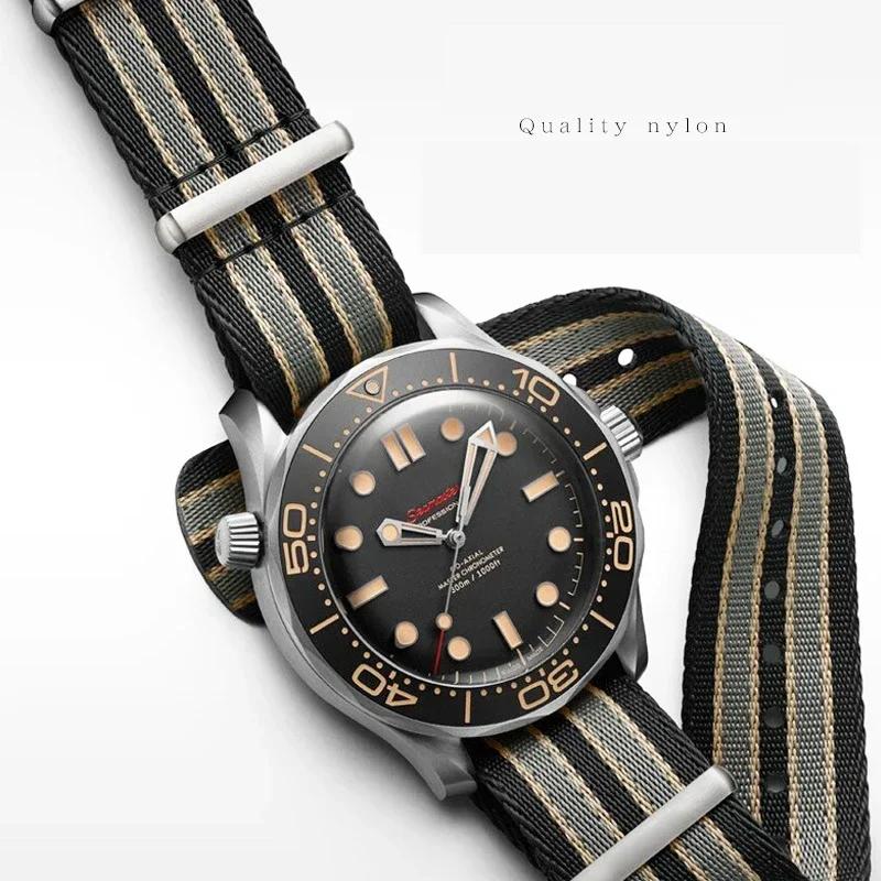 Nylon Watch Strap for Omega 007 for Seamaster 300 20mm Canvas Watchband for Rolex Military Sport Bracelet for Tudor Wristband