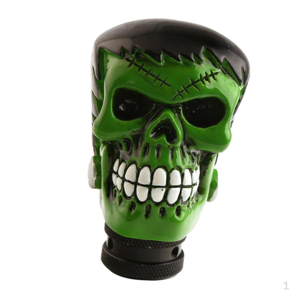 

Universal Car Manual Gear Lever Head Eyebrow Skull er Green