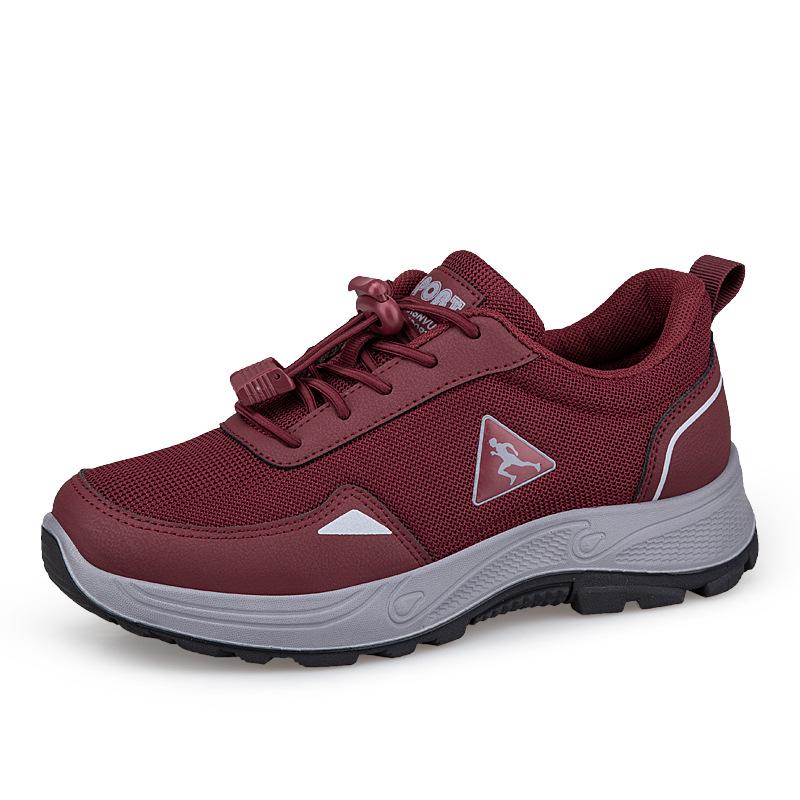 Chaussures de sport chaudes en velours mi-haut pour femme, automne et hiver, résistantes à l'usure, en coton, épaisseur moyenne