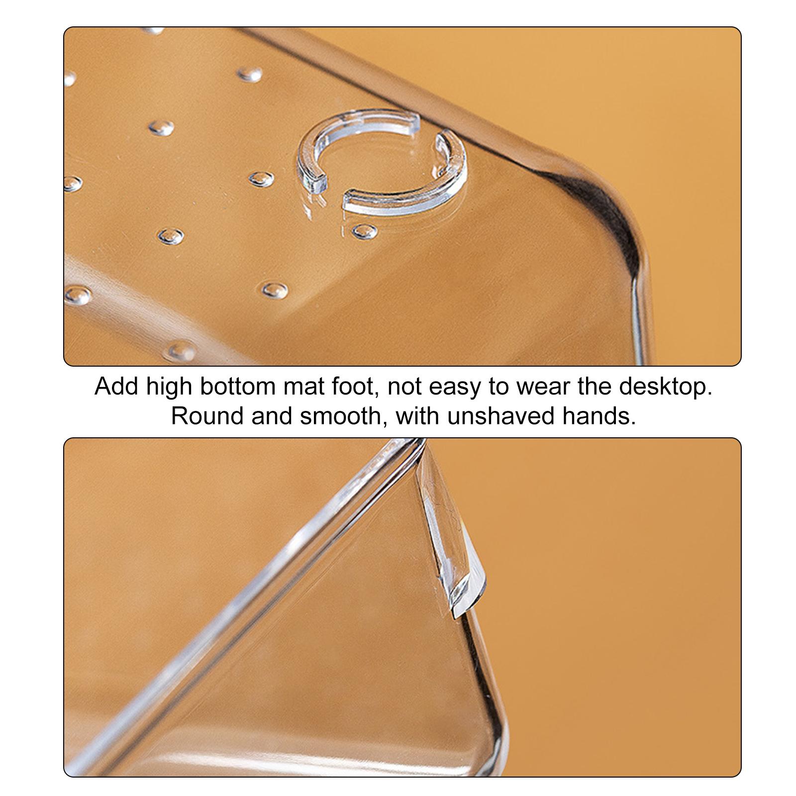 

Drawer Box 16pcs Non-slip Silicone Pads 5 Size Trays Storage for Makeup Jewelry in Bedroom Kitchen Clear Clear