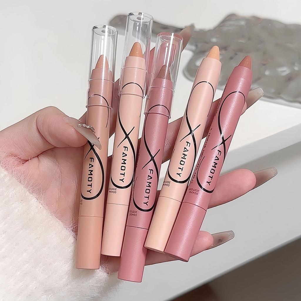 Pärlögonskuggspenna Liggande Silkesmask Highlighterpenna Matt Ögonmakeup Pärlhögblank Uppljusande Glittrig Ögonskuggspenna