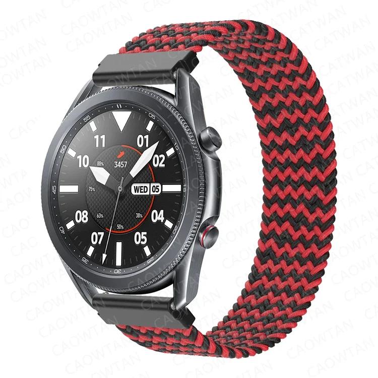 Braided Solo Loop For Samsung Galaxy Watch 4/5/6/44mm 40mm/classic Strap 46 42mm/active 2/Gear S3 22mm 20mm Bracelet Watch Band