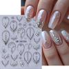 Heart-shaped Luxury Necklace Design Nail Stickers