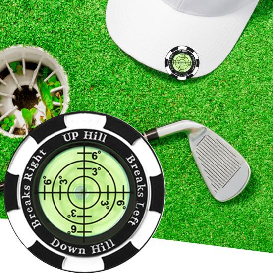 Značkovač golfových míčků s vysoce přesným přenosným nasazováním Zelená čtečka Plastová klipsna na značkovač golfu Profesionální zelená pomůcka na čtení Golfové příslušenství