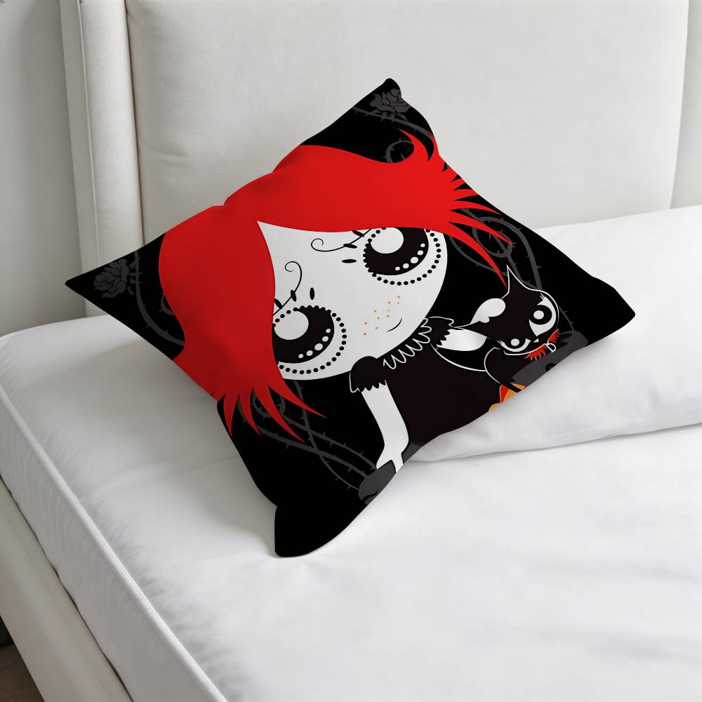 RRuby Gloom Gothic Cute Decorative Square Pillow Cover Modern Cushion Case for Living Room Bedroom