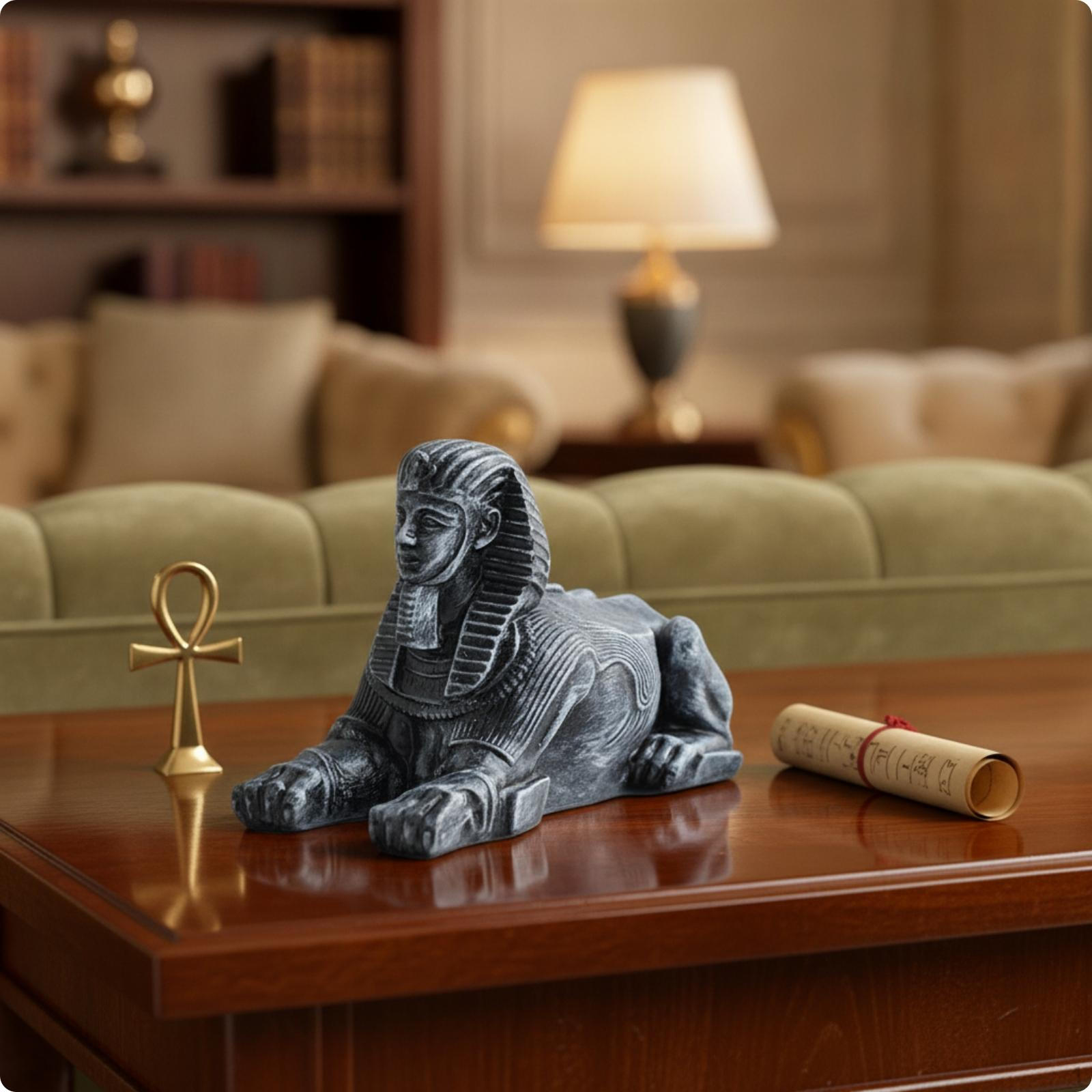 Nile Valley Reclining Monument Sculpture Figurine StoneLook