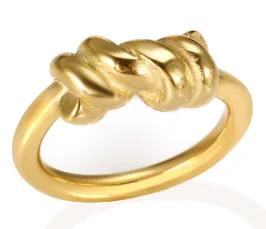 Glänzende Kristall High-End Anlaufgeschützte Mode Geometrische Offene Vergoldete Edelstahlringe für Damen Ehering Schmuck Geschenke