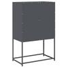 Komoda Wysoka Antracyt 68X39X107 Cm Stal