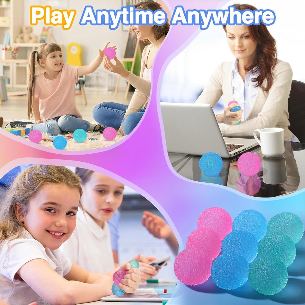 Bile Senzoriale Mari, Moi, pentru Stres, cu Textură, Gel cu Memorie, Jucării Fidget Moi, Bile de Strâns pentru Ameliorarea Anxietății, pentru Autism/ADHD, Favori de Petrecere, Cadou