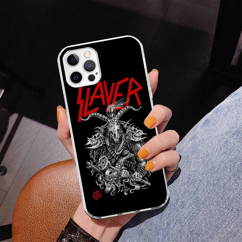 Slayer Heavy Metal Rock Band Handyhülle Für iPhone 17 Air 16 Pro Max 16E 15 + 14 Plus 11 12 13 Mini 7 8 SE Geschenk Druckabdeckung Fund