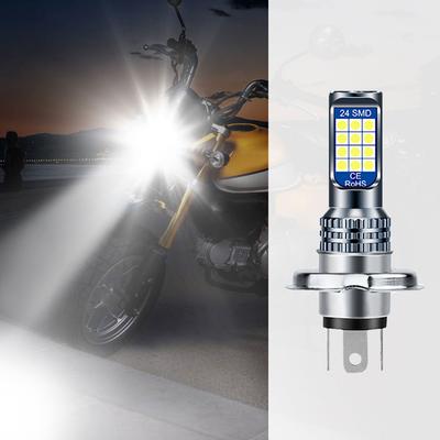 1 Stück H4 BA20D P15D LED Motorradscheinwerferlampen 6000k Abblend-/Fernlicht 3030 12SMD Moto LED Roller ATV Zubehör Nebelscheinwerfer Gelb