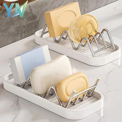 1-10Sets Multi Purpose Soap Holder with Drainage Bathroom Countertop Soap Dish Kitchen Sponge Scourer Storage Rack Tray