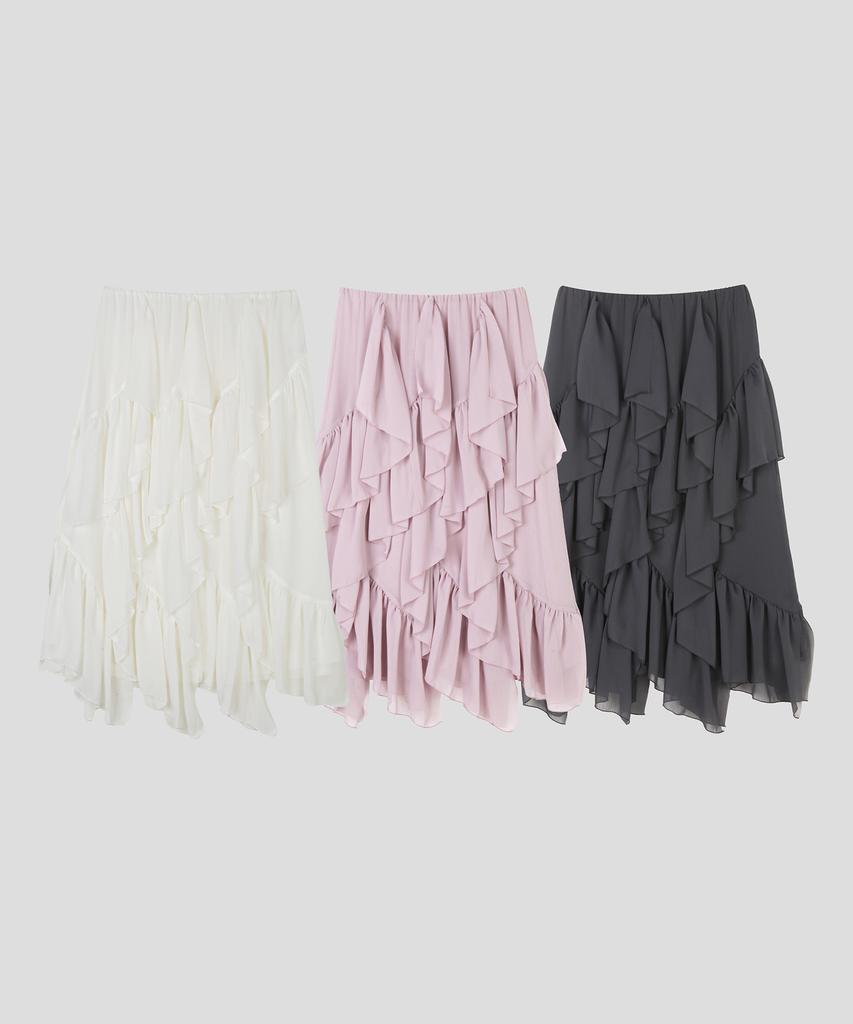 Seuleubi Falling Ruffle Skirt_3 Color