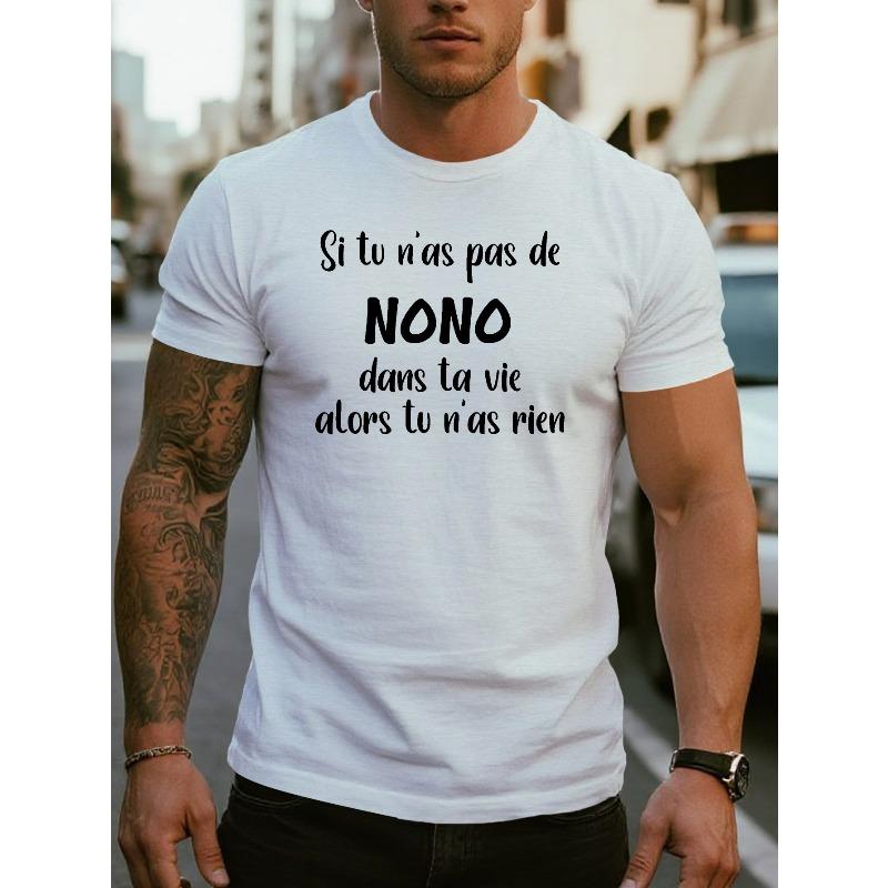 European sizes Fun French Name Men s Short Sleeve T-shirt Summer T-shirt Top S