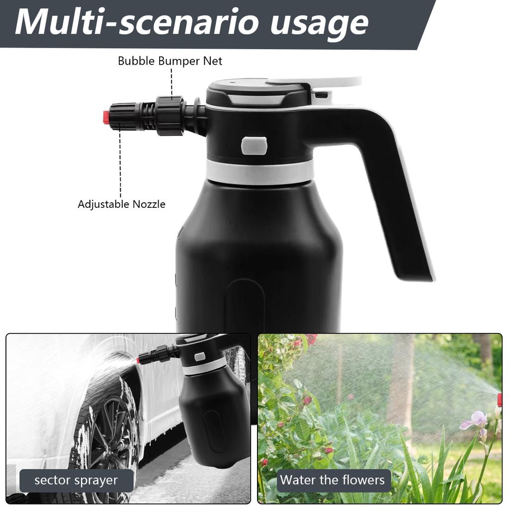 2L Electric Pressure Washer | Auto-Boost & IPX5 for Car/Motorcycle/Bike | Portable Foam Cannon, 3 Cars/Charge