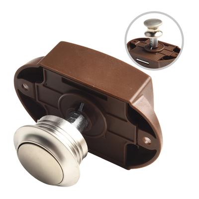 Lock For RV Push Button Lock Door Furniture 15mm-20mm ABS Lock Housing Beautiful Appearance Matt Nickel Zinc Latch