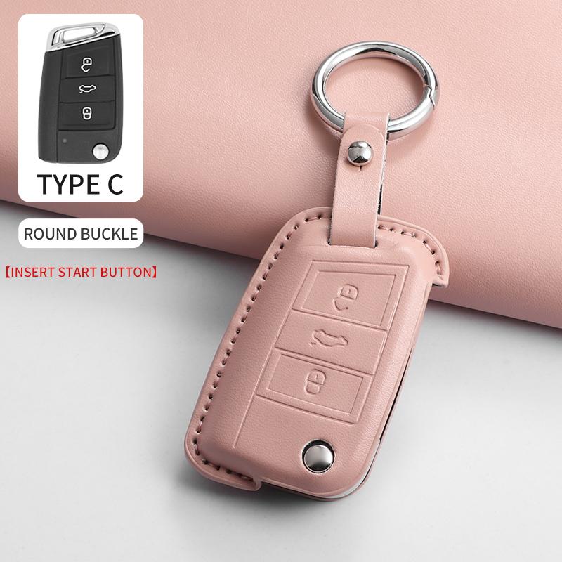 Cortex Auto Sleutelhoes Cover Beschermer Shell Fob Voor Volkswagen Passat Polo Maysen Taos Santana Populaire Langyi Auto Accessoires gray