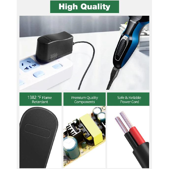 4.3V70mAShaver Charger Fit for Philips Norelco Oneblade QP2520 / 90/ 70 / 72 Replace A00390 All-in-One Grooming