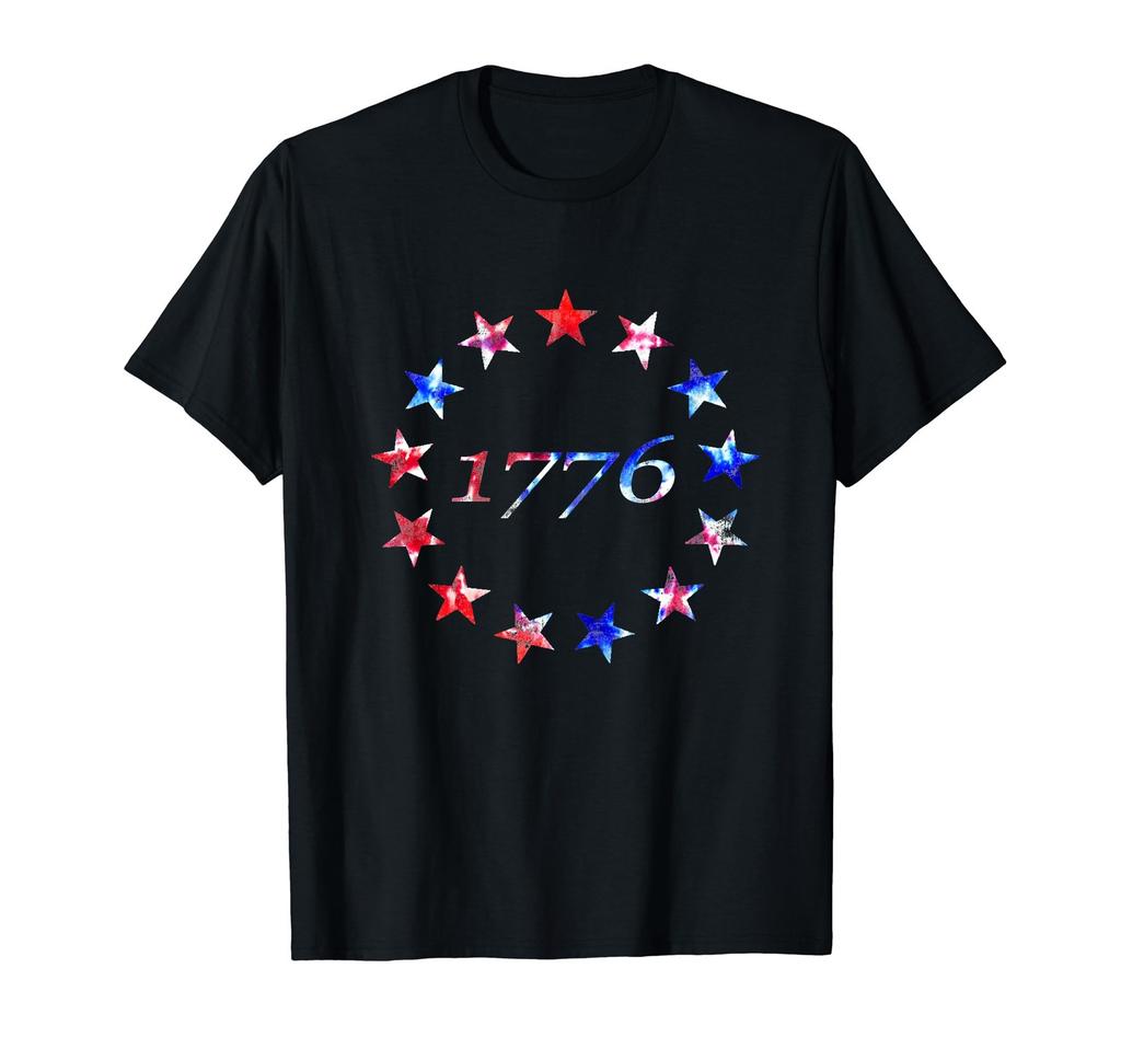 13 Star Flag Betsy Ross Distressed American Flag 1776 Women Kids Men T-Shirt
