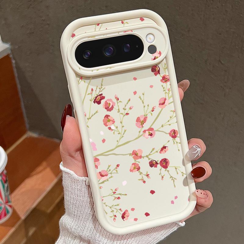 INS Retro Flowers Soft TPU Phone Case For Google Pixel 8 Pro 8A 9 Pro XL Shockproof Silicone Protector Cover For Pixel 8 9 Pro