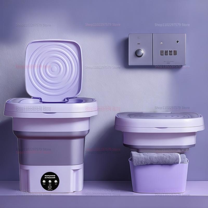 Home Mini Washing Machine Student Dormitory Lingerie Sock Portable Washing Machine 8L Large Capacity Foldable Washing Machine