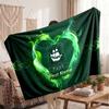 Plymouth Argyle FC Personalized Fleece Blanket With Football Logo, Custom Name Text Soft Warm Home Throw Blanket