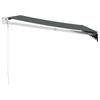 Retractable Awning Anthracite 3x2.5 M Fabric and Aluminum