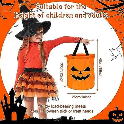 LED světelné sáčky na halloweenské cukrovinky, sáčky na párty s trikem nebo dárky, víceúčelový halloweenský kbelík na dobroty pro děti a halloweenské potřeby