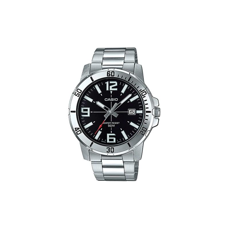 

Casio STANDARD Series Swordfish Water Ghost Ocean Heart Business Steel Strap Watch Quartz Movement Stainless Steel Strap Japanese and MTP-VD01D-1BV