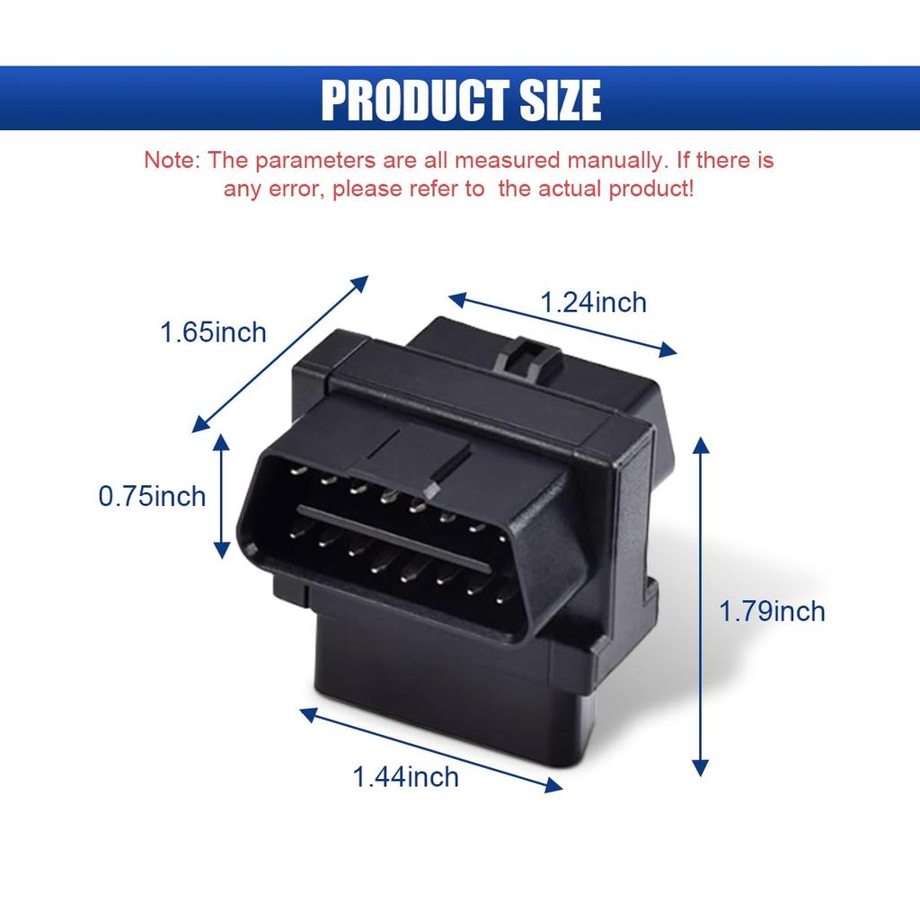 LAINLOY OBD2 Splitter OBD II Full 16 Pin Port 1 Male To 2 Female