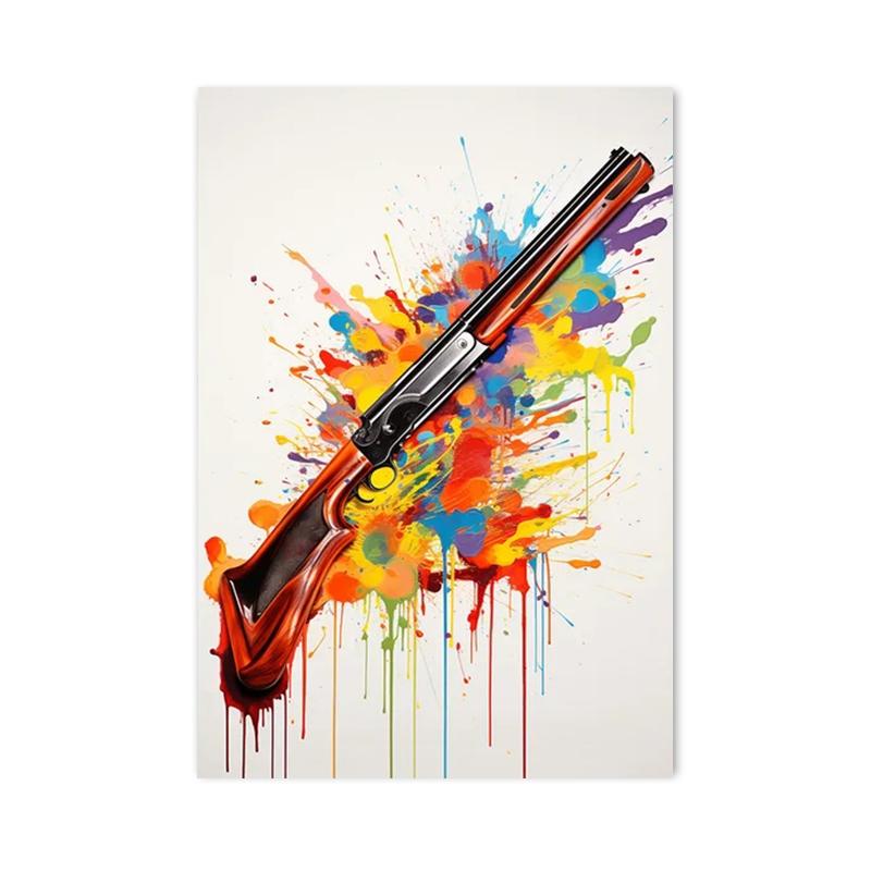 Abstract Graffiti Pistol Posters and Prints Canvas Paintings Wall Art Pictures for Living Room Home Decoration