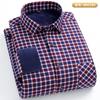 Men's warm long-sleeved shirt with double-sided fleece, winter casual, cold-resistant, street fashion, comfortable and versatile