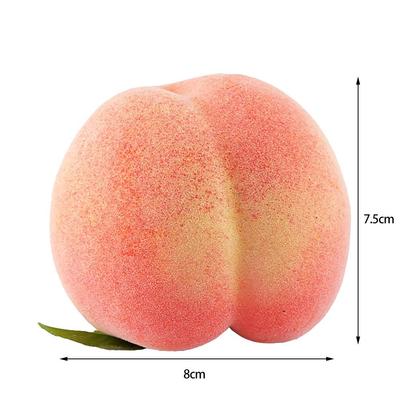 6PCS Artificial Peaches Simulation Peaches Fruits Vivid Props for Home Fruit Shop Supermarket Desk Decoration