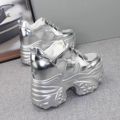 Platform Dad Shoes Women's 2025 New Casual Korean Version Muffin Heightening Shoes Lace-up High-quality Muffin Casual Women's Shoes