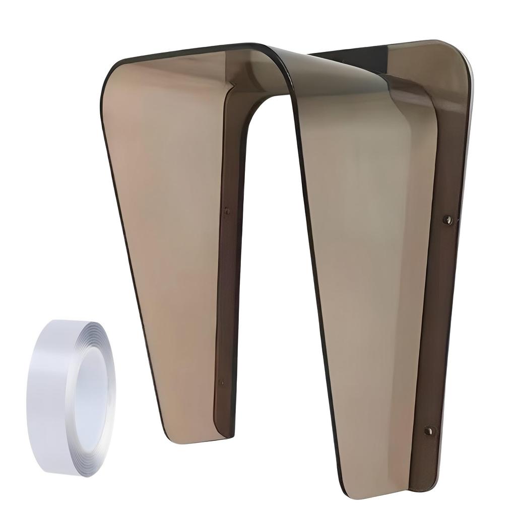 MIMIA Outdoor Intercom Cover with Double-Sided Tape, Reinforced Plastic, Rain and Sun Protection for Wireless Doorphones, Easy Installation (Brown)