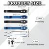 2Set Deep Carry Pocket Clip 2.6"(66mm) Length Universal Folding Knife Pocket Back Clip with Screws Man Knife Replacement Parts