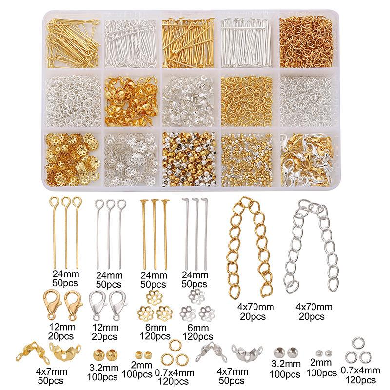 Kit di avviamento per la creazione di gioielli Orecchini Collana Componenti Perline fai-da-te Accessori per gioielli Adatto per adulti e principianti