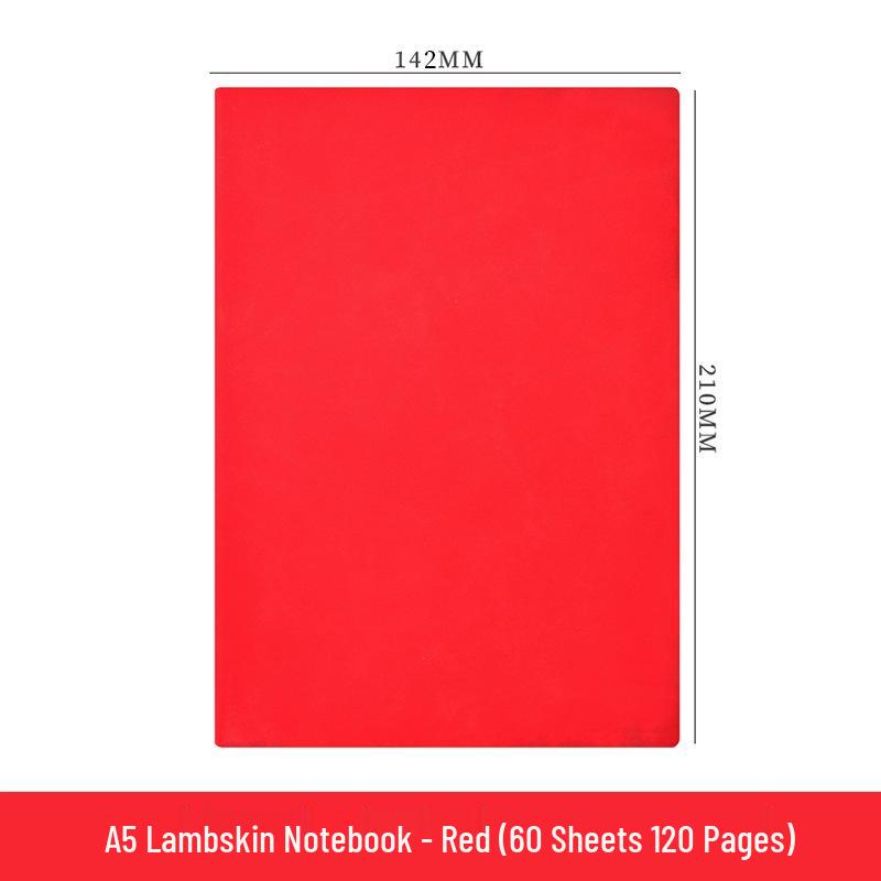 A5 PU Leather Sheepskin Notebook with Custom Logo - Business Diary & Meeting Minutes Book