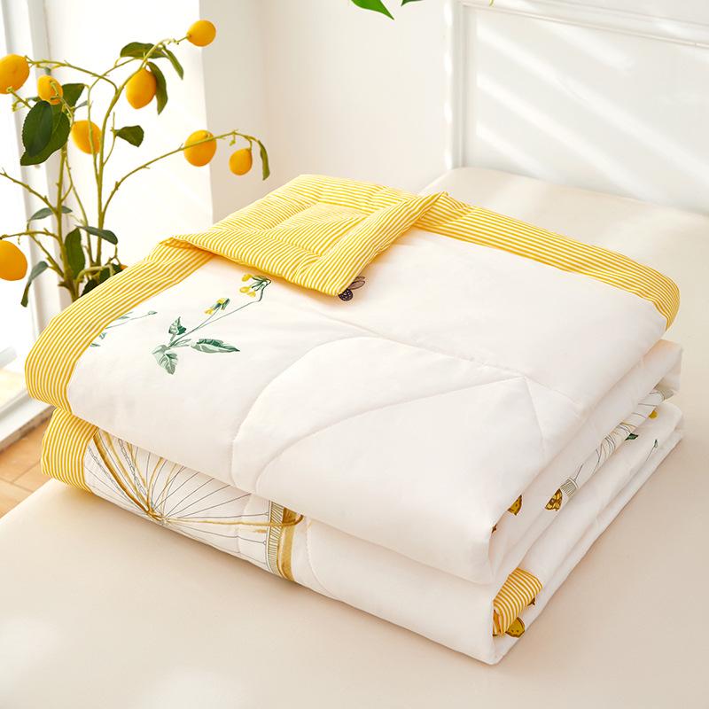 Summer Cool Cotton Quilt: Lightweight, Printed, for Double or Single Bedding