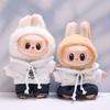 West Coast Labubu Doll's Hoodie Rap Dog 17cm Plush Dolls Clothes  Children Gift