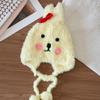Sweet Rabbit Plush Earmuff Hat for Kids - Cute Pull-On Design, Perfect for Autumn/Winter Warmth, Ideal for Boys and Girls