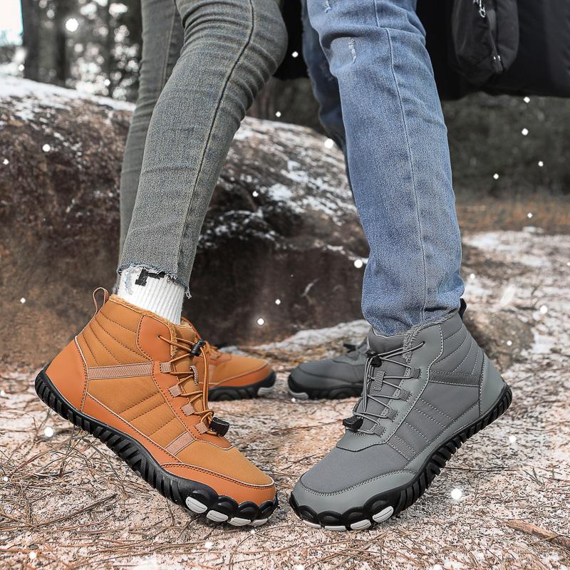 2024 Neue Winter Herrenstiefel Hausschuhe Warme Herrenschuhe Unisex Wasserdicht Rutschfest Plüsch Sneaker Herren Lederstiefel Übergröße 47