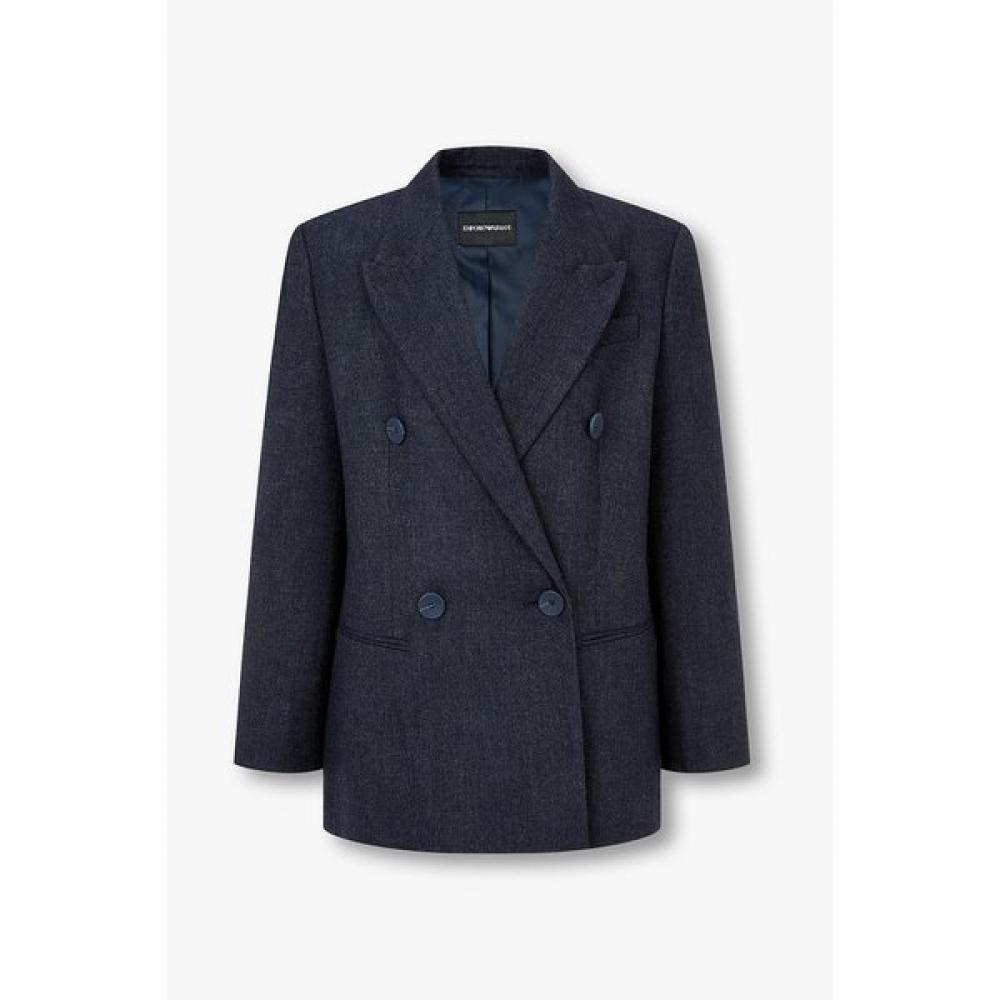 

Emporio Armani Women Wool Blend Peaked Lapel Double Jacket A525302504 44