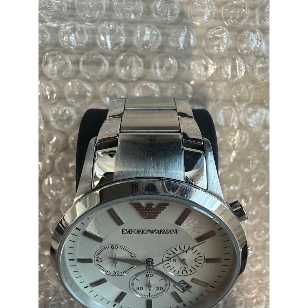Used EMPORIO ARMANI Watch AR-2458 Stainless Steel White