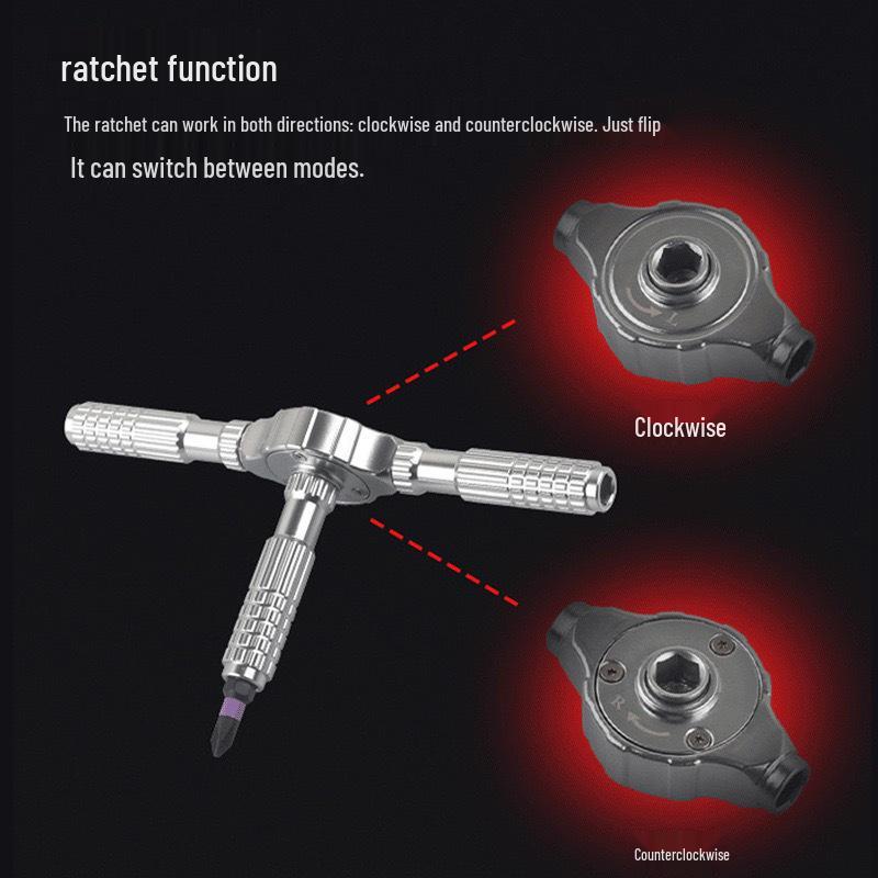 40-in-1 Multifunctional Magnetic Ratchet Screwdriver Set with High Hardness